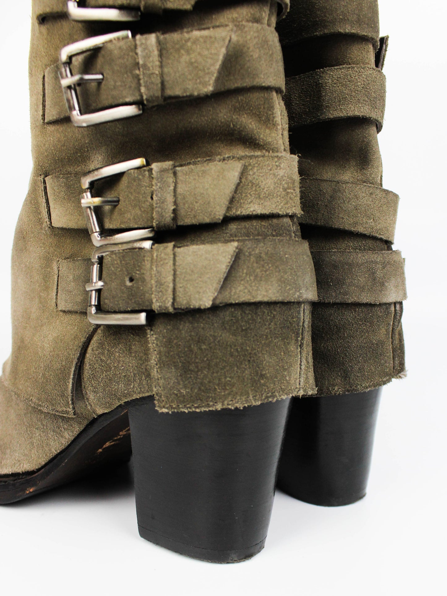 Buffalo Suede Buckle Boots