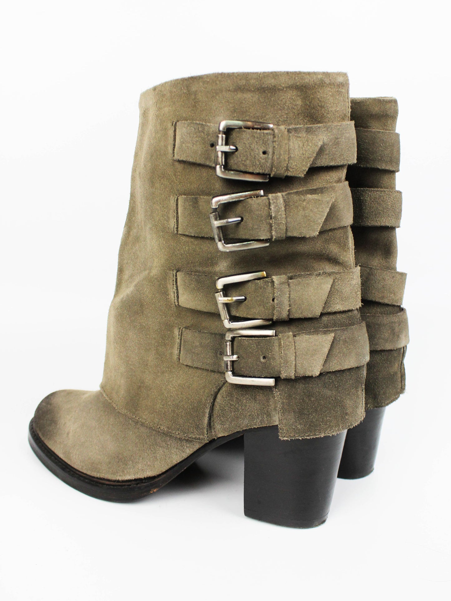 Buffalo Suede Buckle Boots