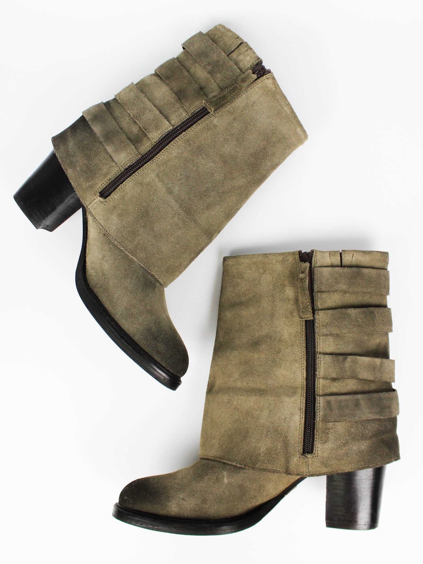 Buffalo Suede Buckle Boots