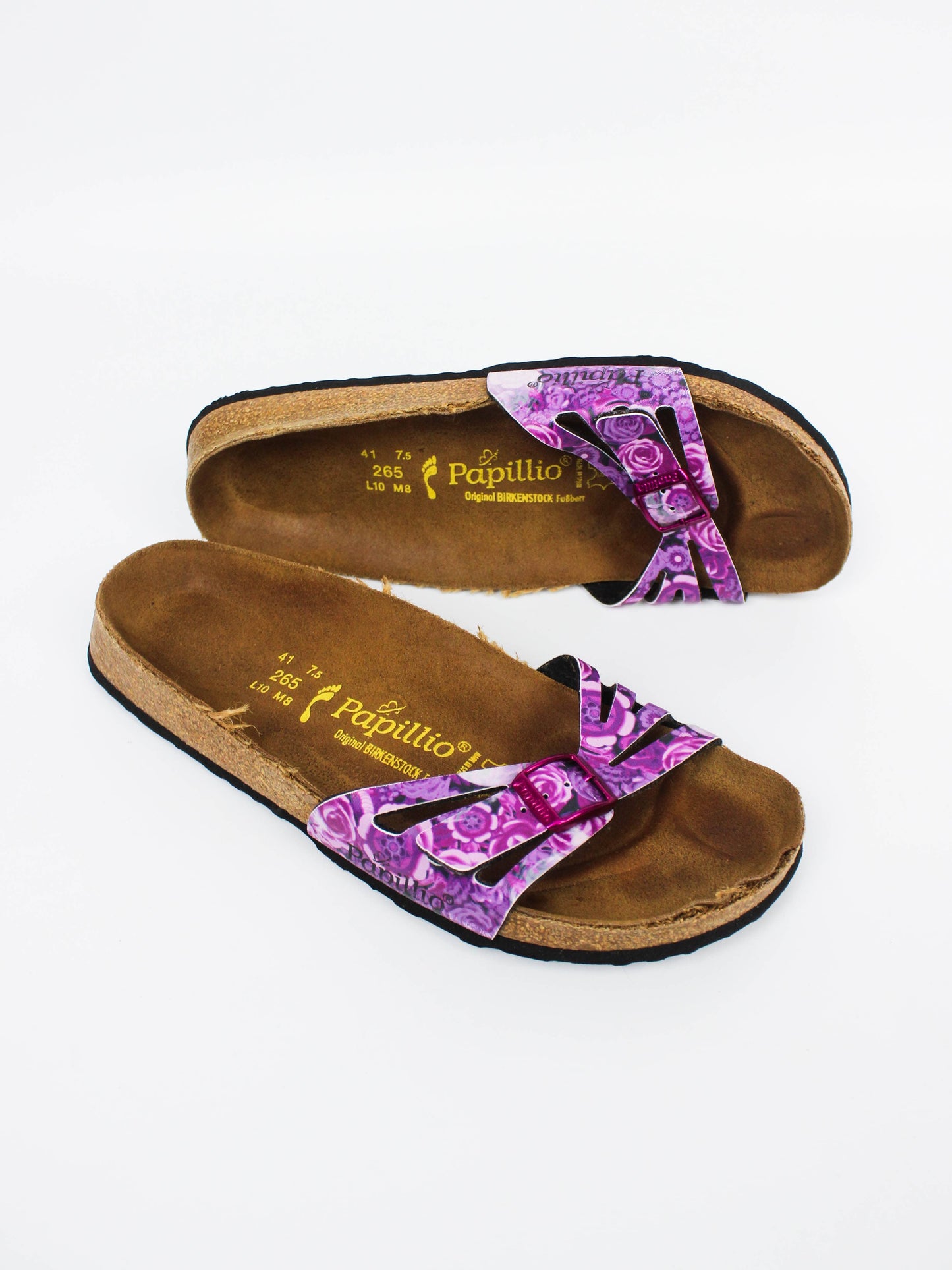Birkenstock Papillio Purple Floral Slide Sandals