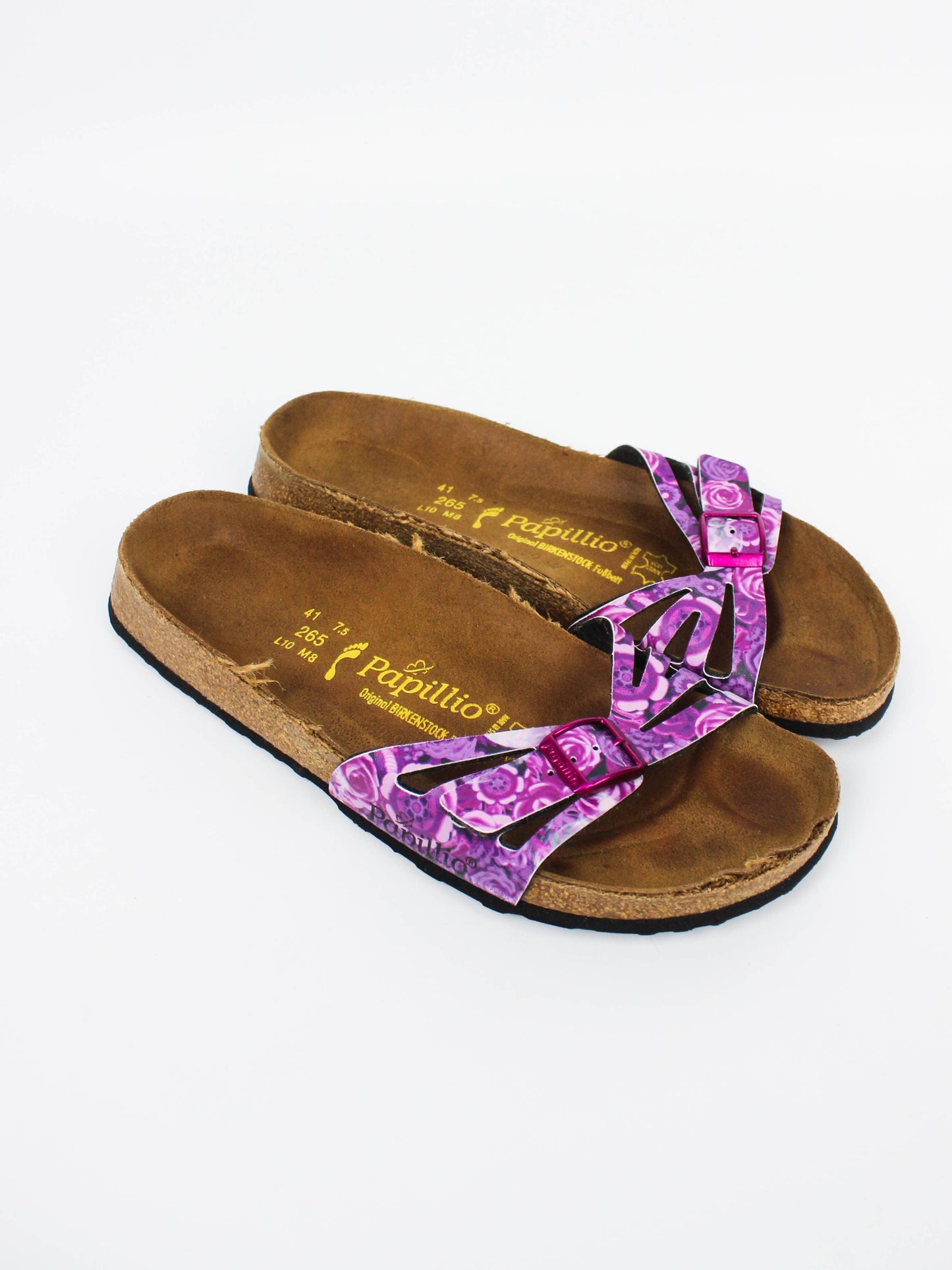 Birkenstock Papillio Purple Floral Slide Sandals
