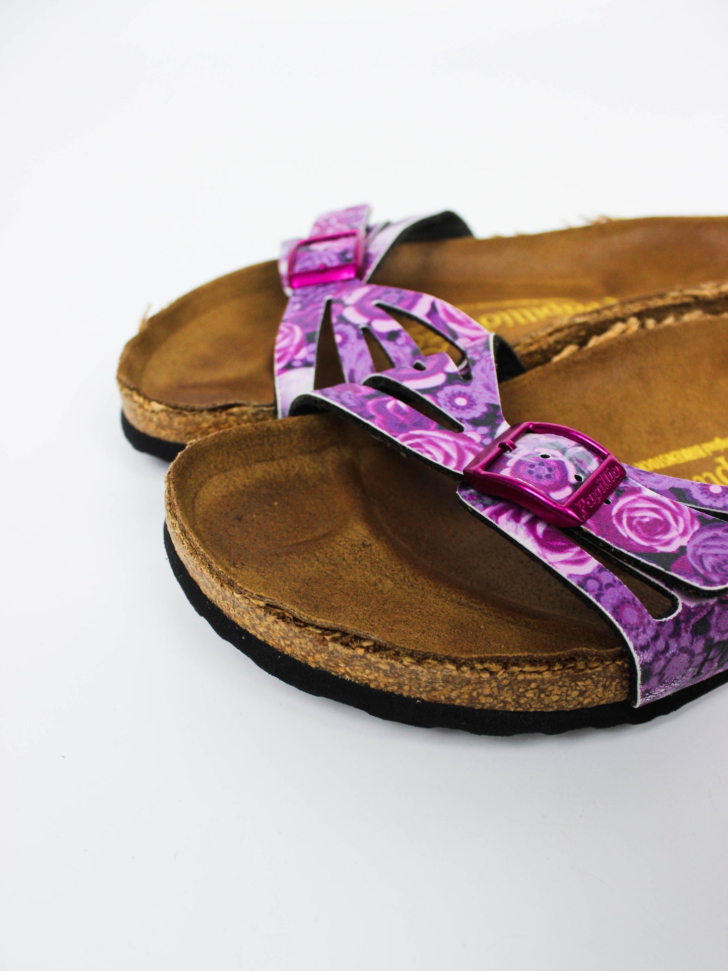 Birkenstock Papillio Purple Floral Slide Sandals