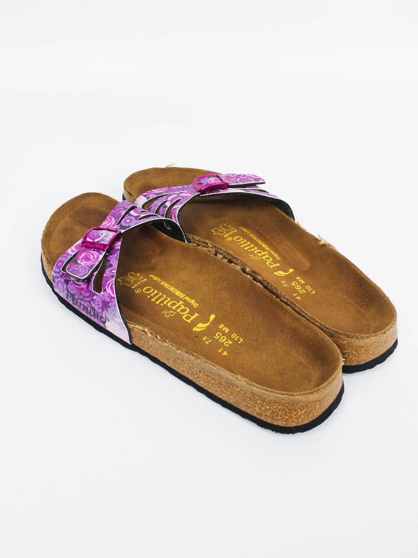 Birkenstock Papillio Purple Floral Slide Sandals