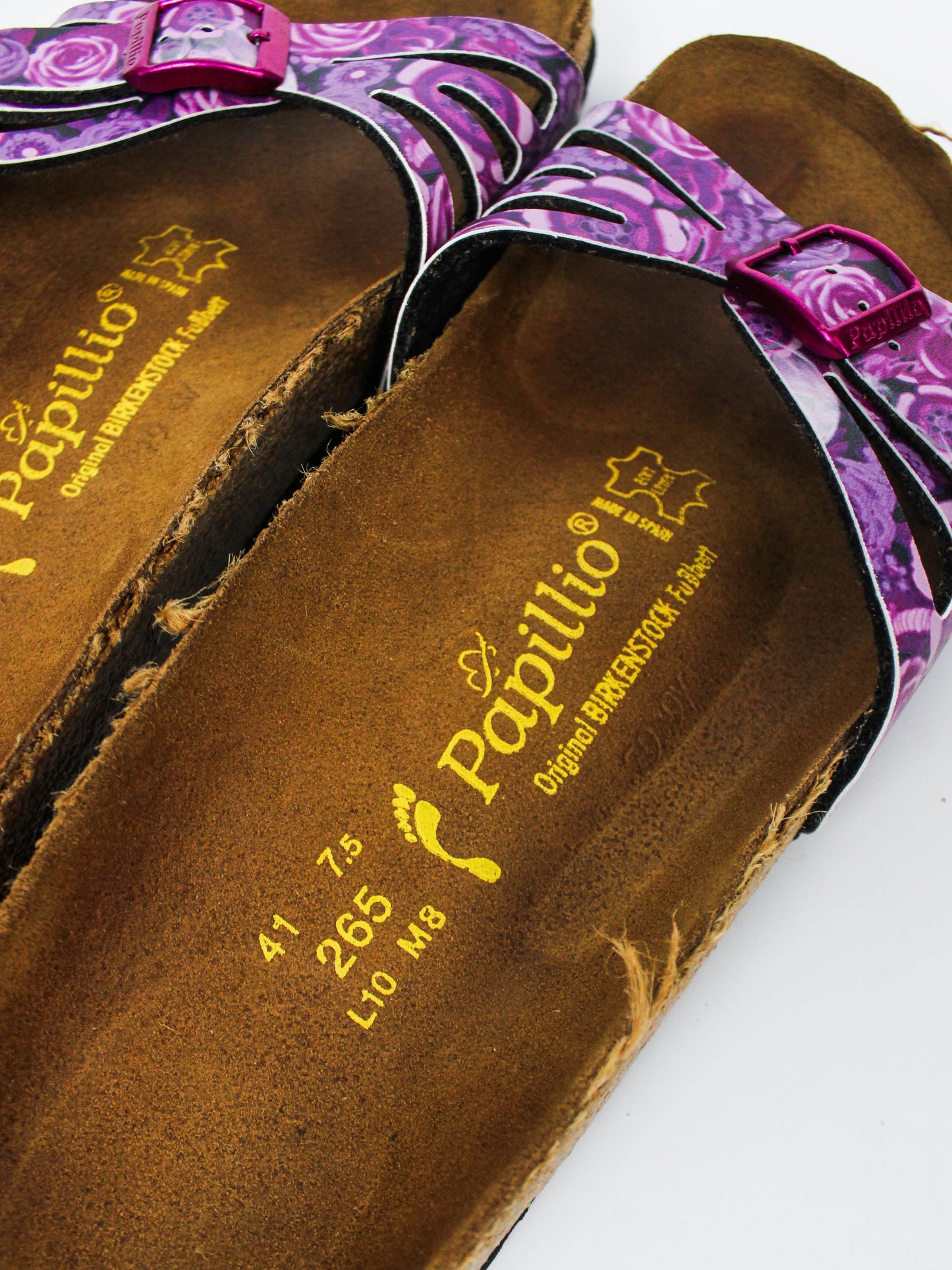 Birkenstock Papillio Purple Floral Slide Sandals
