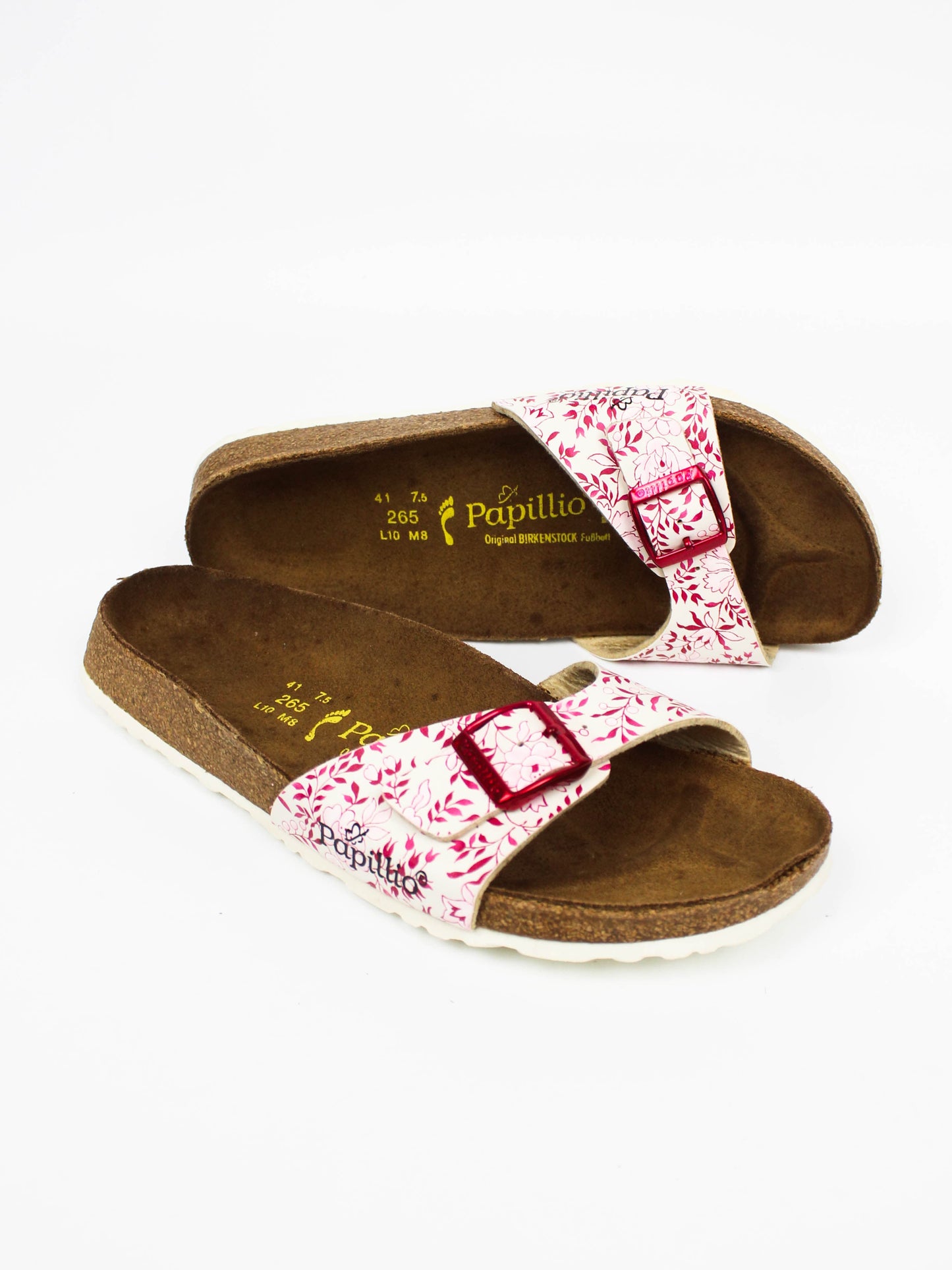 Birkenstock Papillio Pink Floral Slide Sandals
