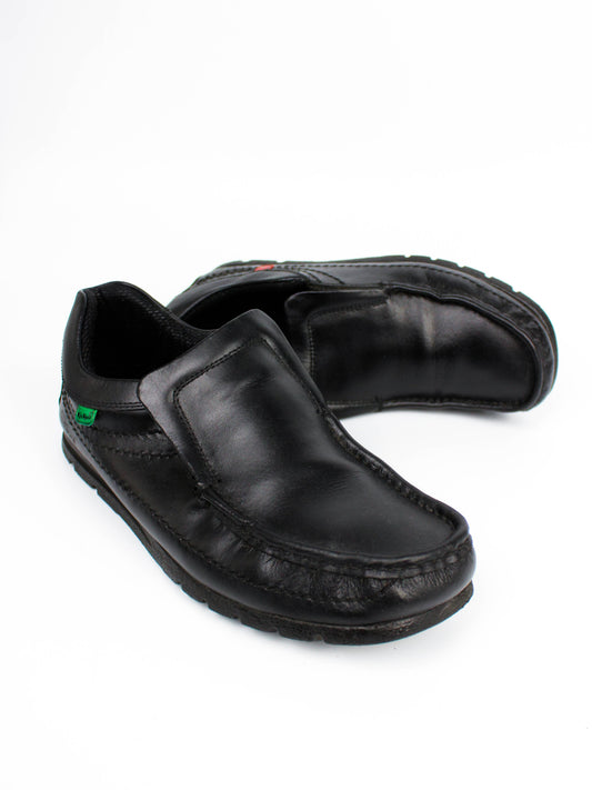 Kickers Kick Lo Black Leather