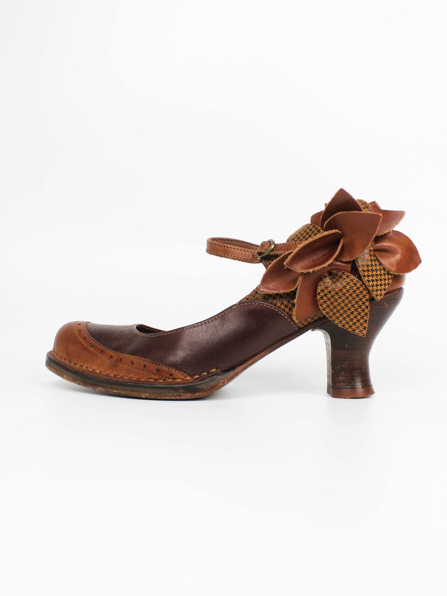 Neosens Mary Jane Brown Leather Bow
