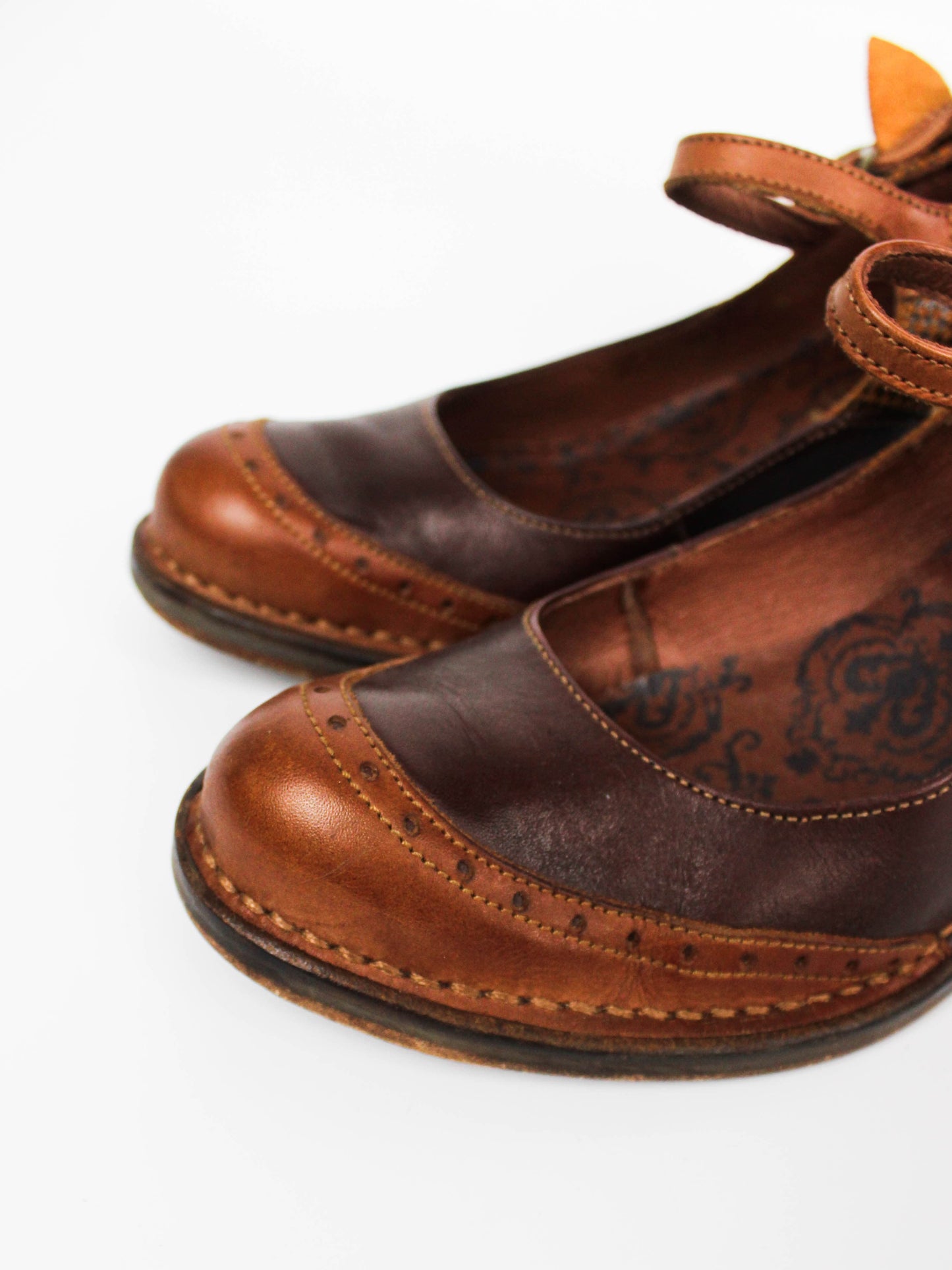 Neosens Mary Jane Brown Leather Bow