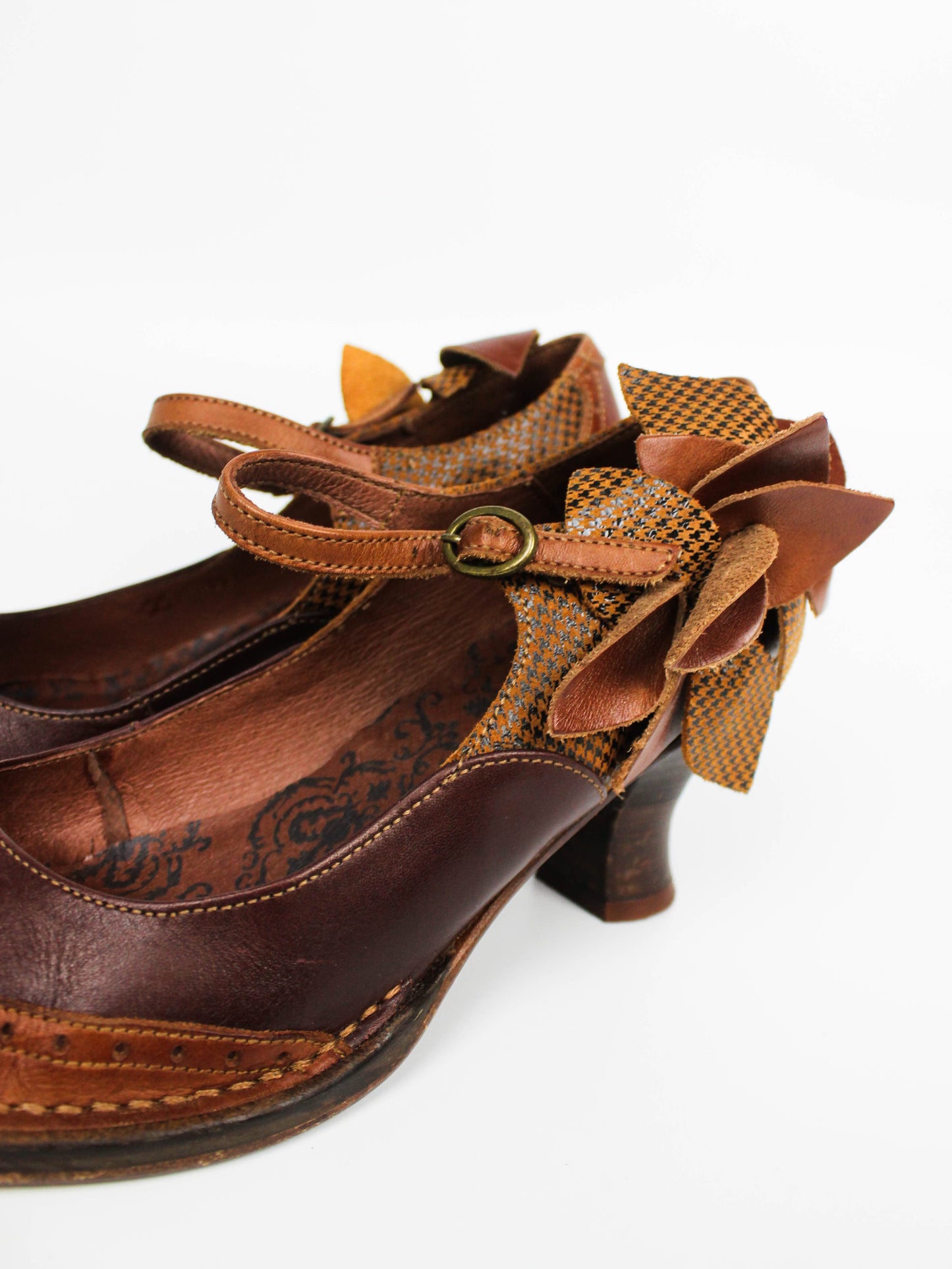 Neosens Mary Jane Brown Leather Bow