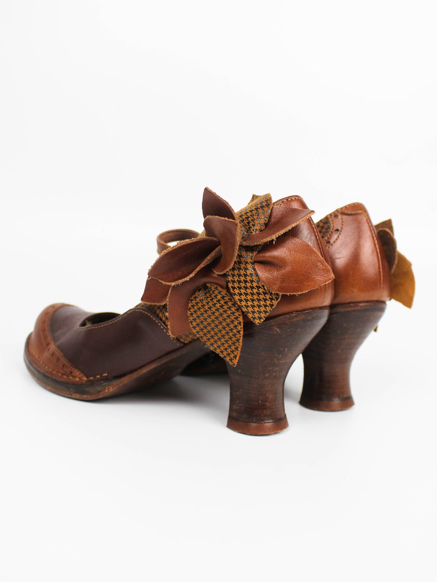 Neosens Mary Jane Brown Leather Bow