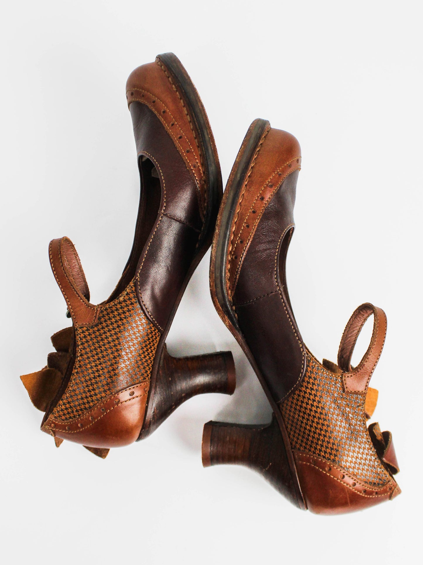 Neosens Mary Jane Brown Leather Bow