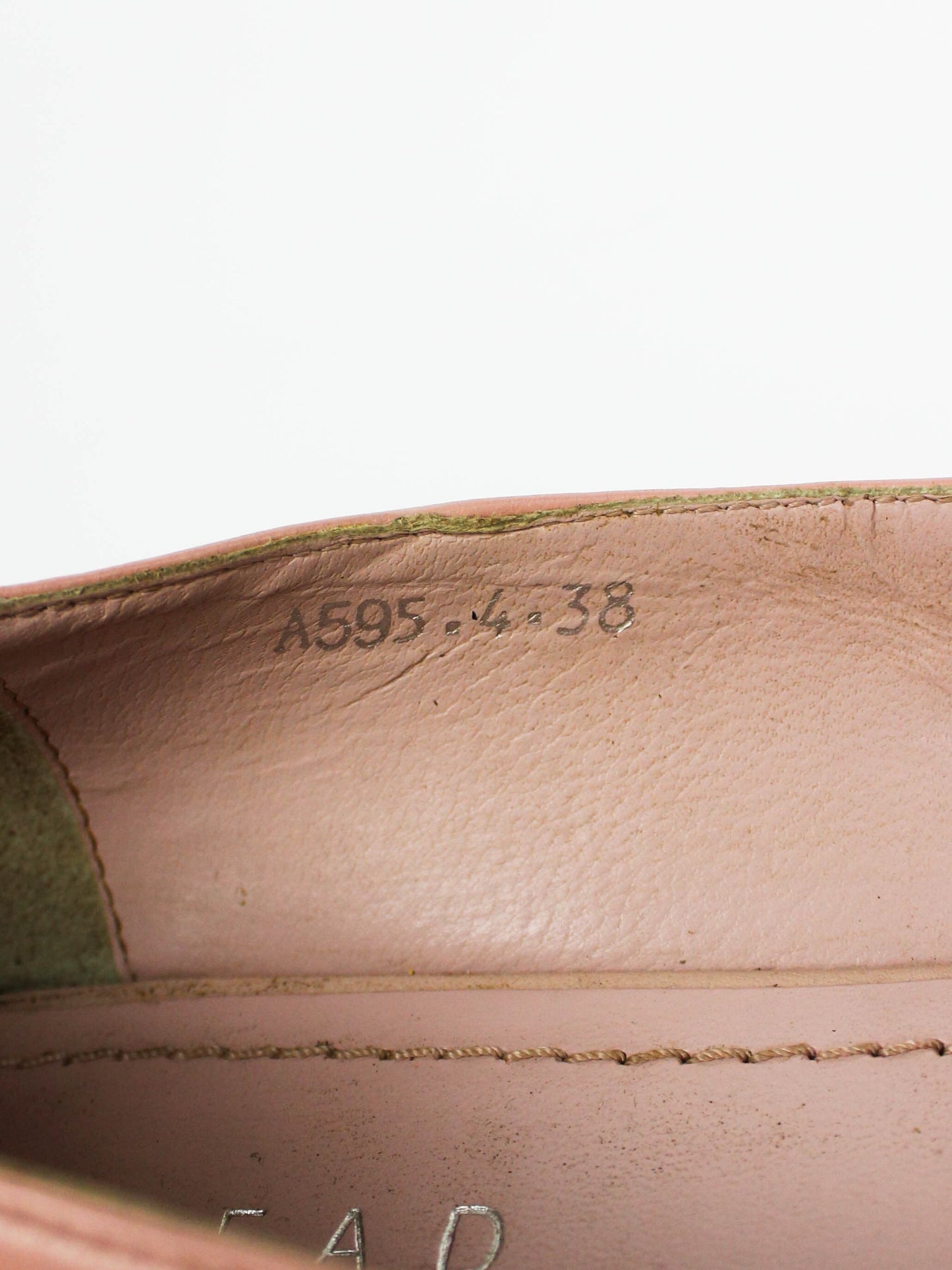 U'LEAD Pink Square Toe Leather Loafers