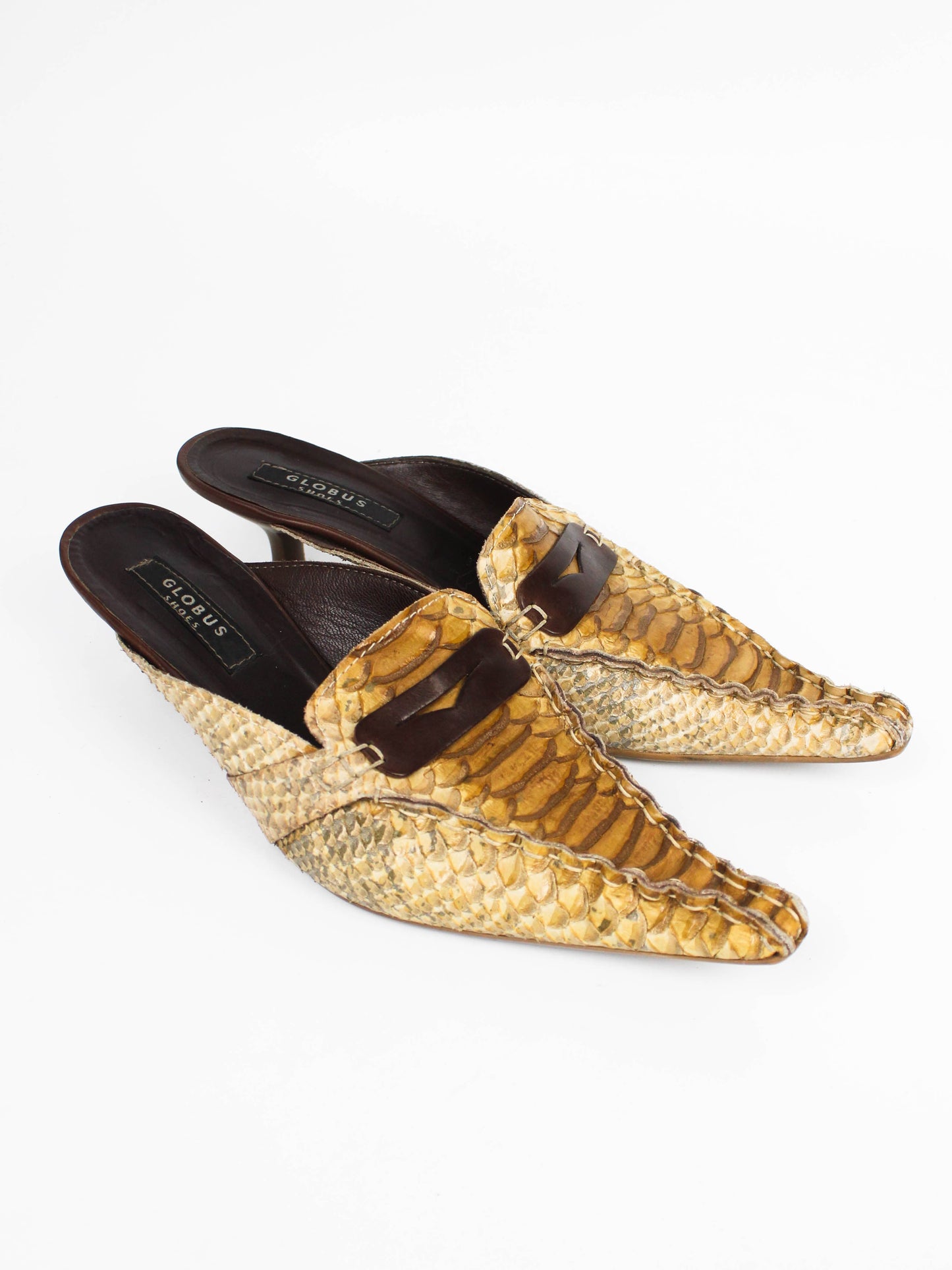 Globus Shoes Woven Leather Mules