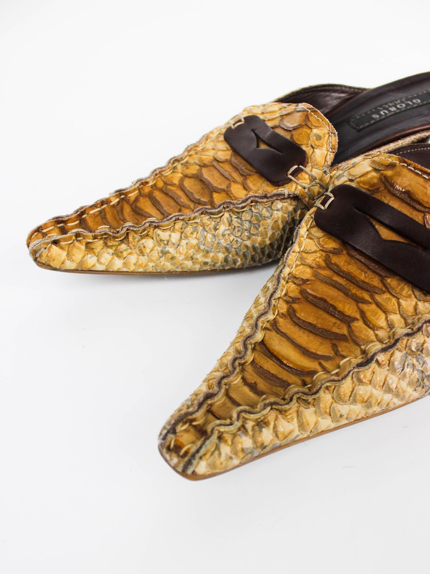 Globus Shoes Woven Leather Mules