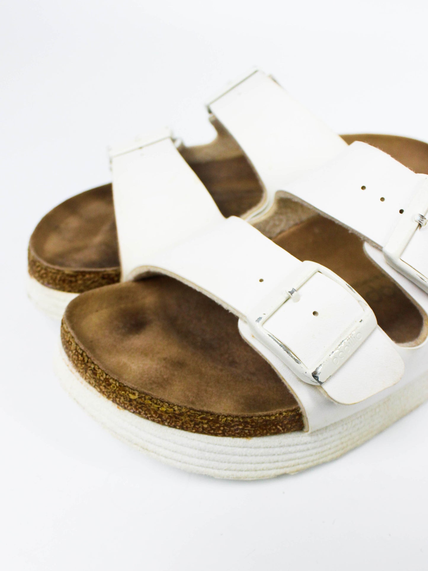Birkenstock Papillio Arizona Platform White Sandals