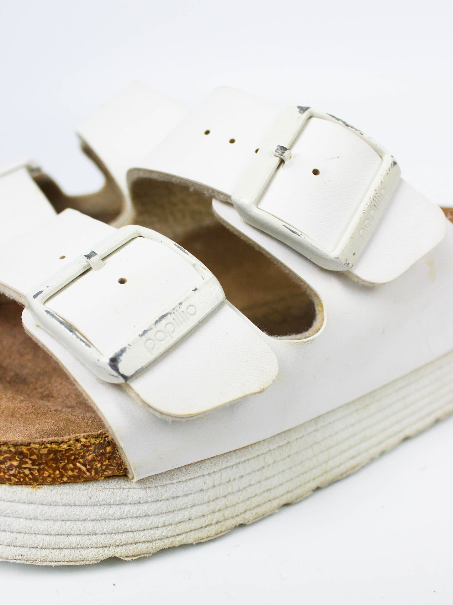 Birkenstock Papillio Arizona Platform White Sandals
