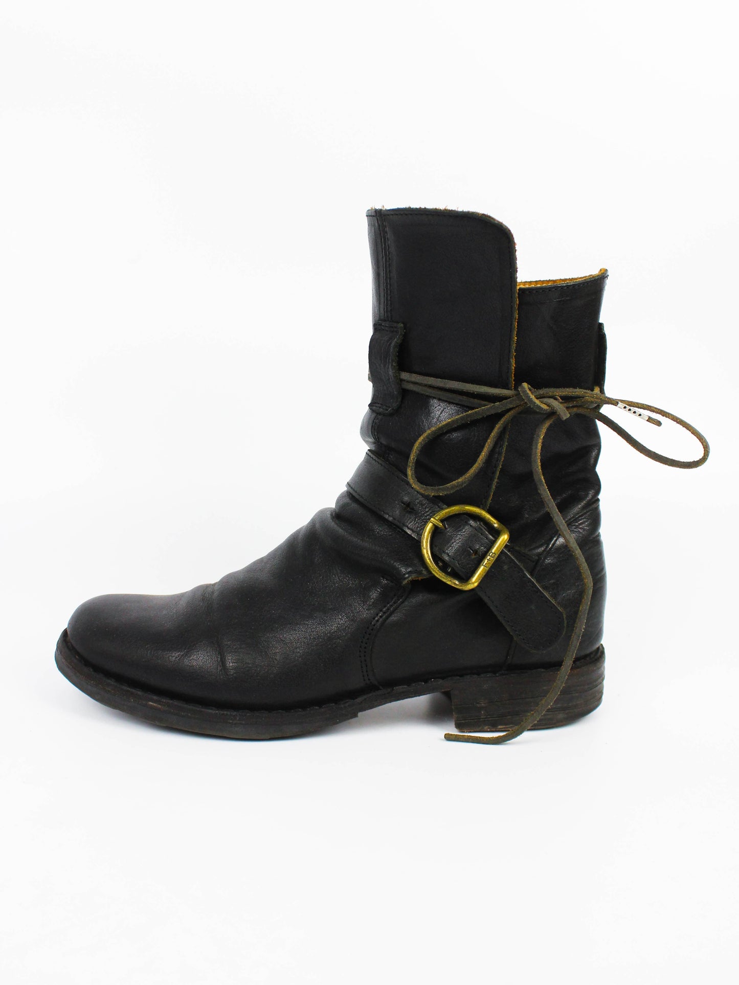 A.S.98 Black Leather Engineer Boots