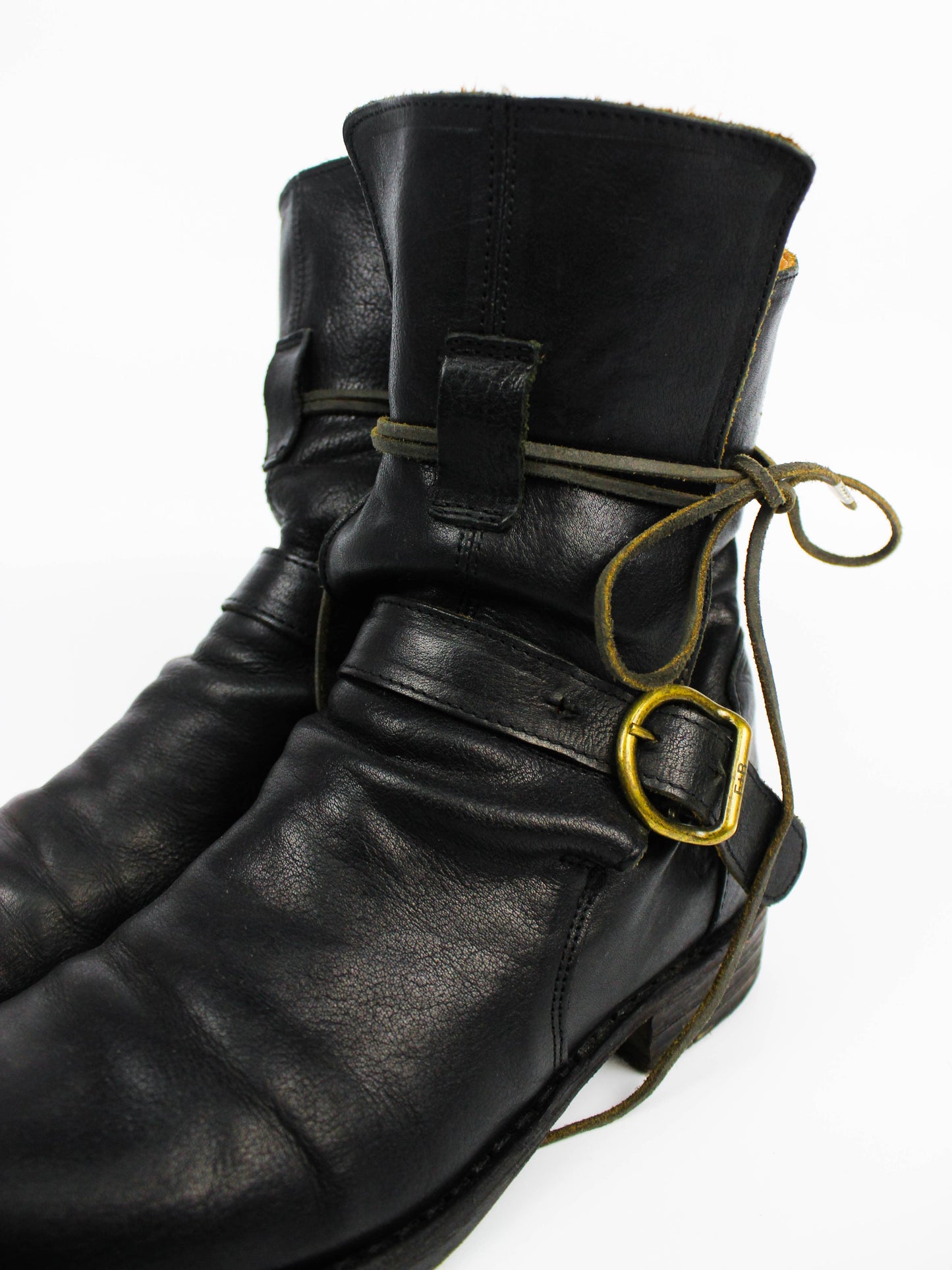 A.S.98 Black Leather Engineer Boots