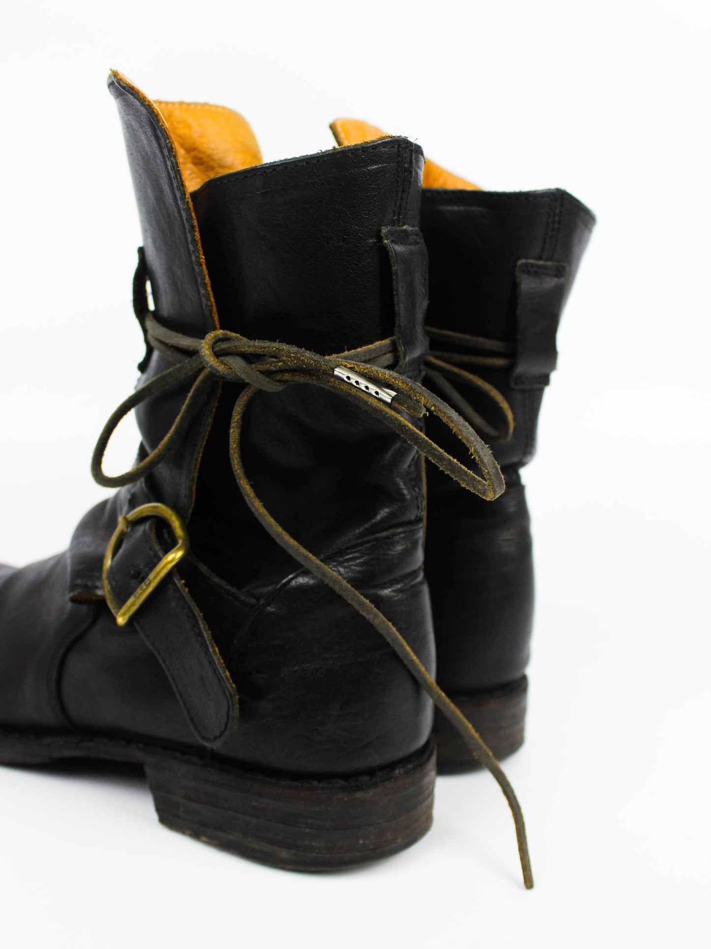 A.S.98 Black Leather Engineer Boots