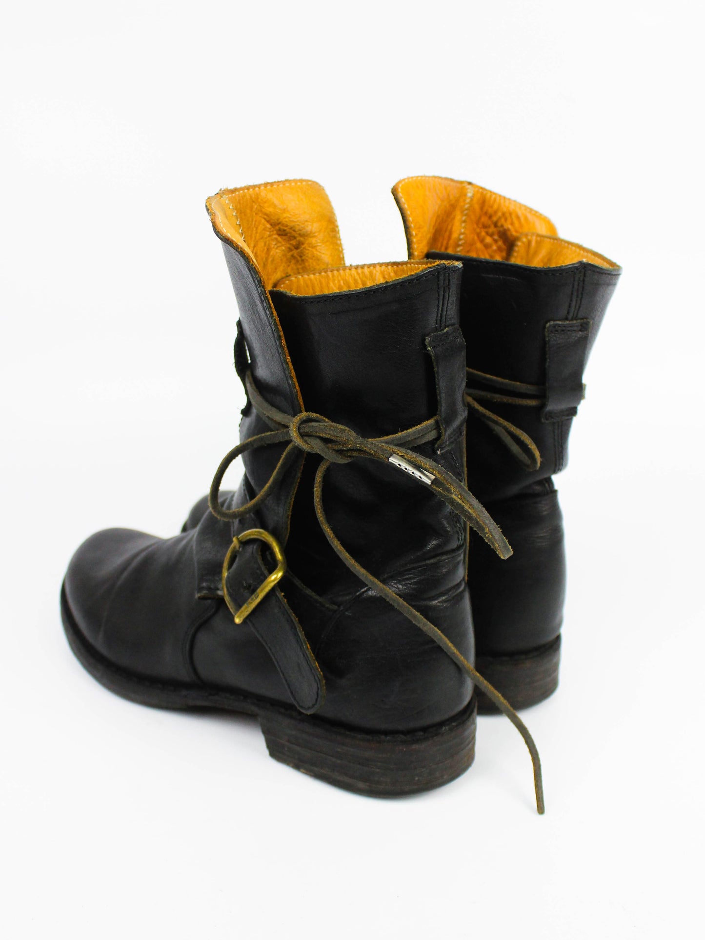 A.S.98 Black Leather Engineer Boots
