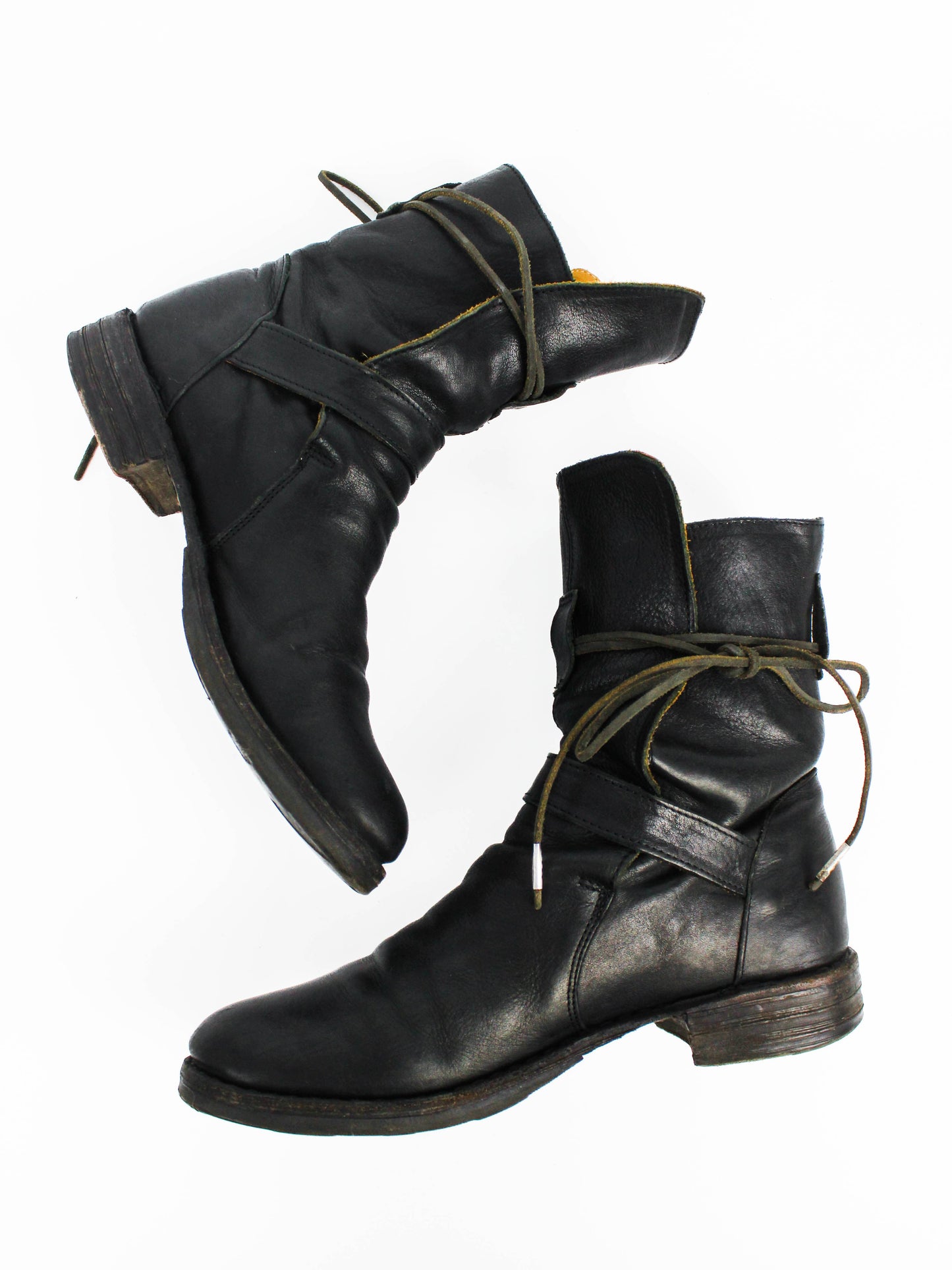A.S.98 Black Leather Engineer Boots