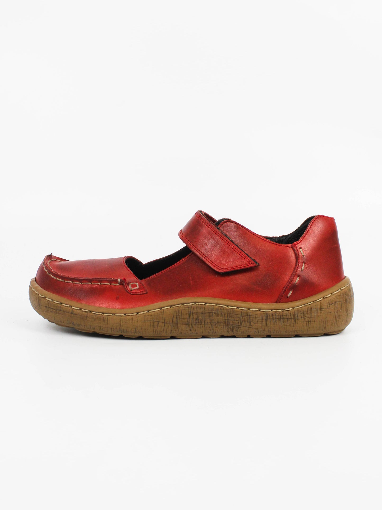 Rieker Red Leather Mary Jane Shoes