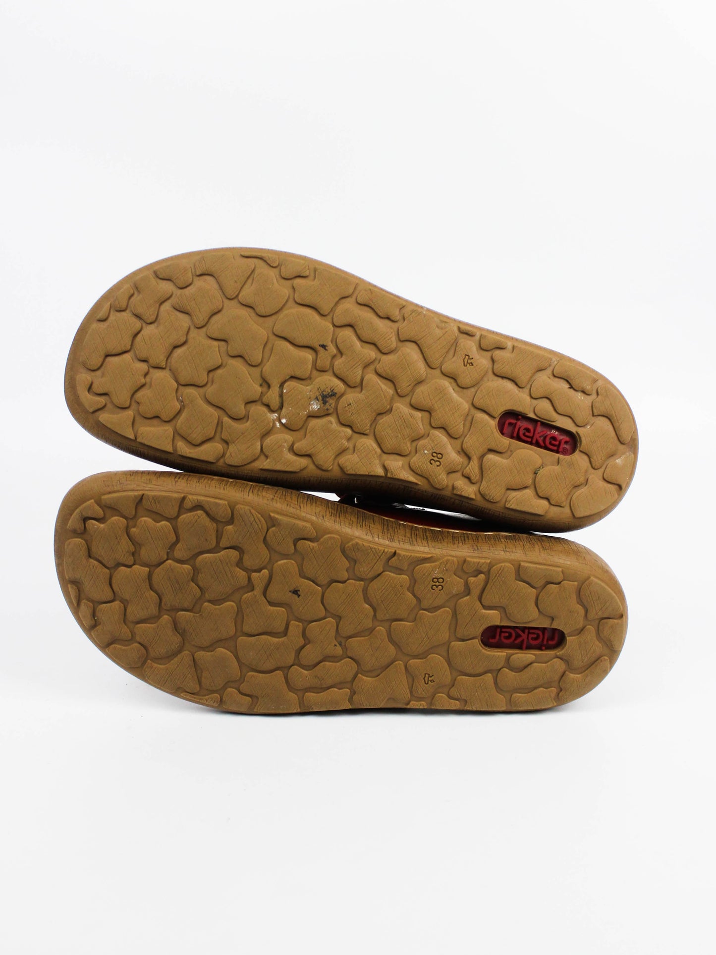 Rieker Red Leather Mary Jane Shoes