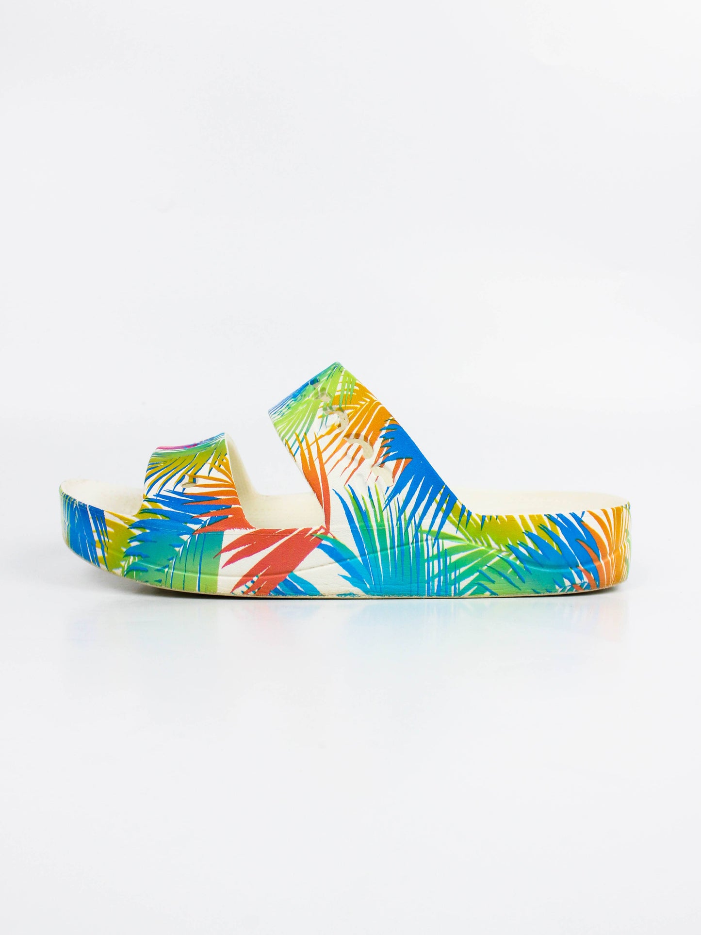 Crocs Baya Platform Tropical/White Print Clogs