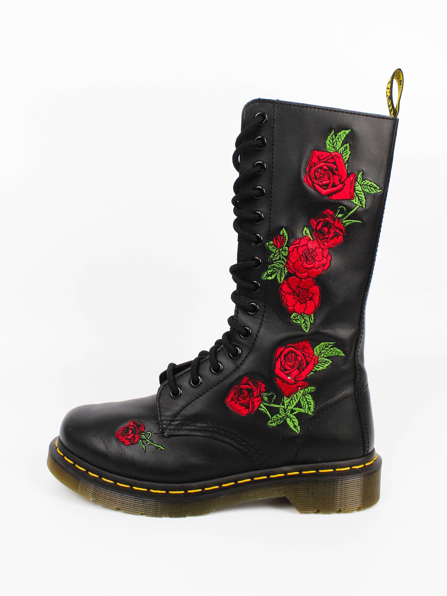 Dr. Martens 1914 Vonda Black Floral Leather Boots