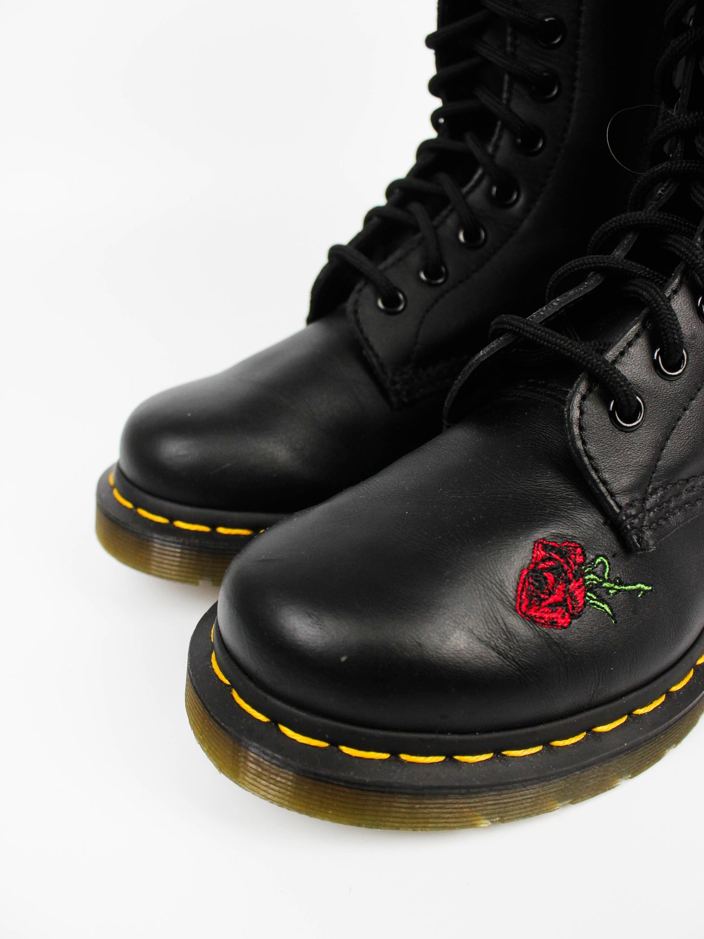 Dr. Martens 1914 Vonda Black Floral Leather Boots