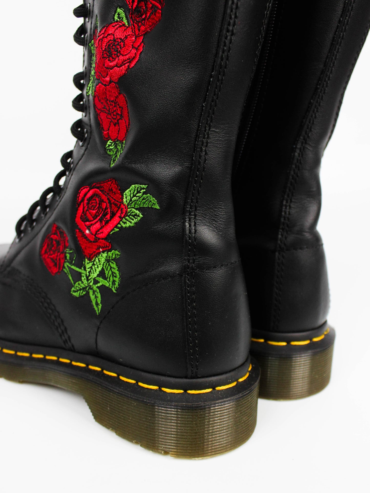 Dr. Martens 1914 Vonda Black Floral Leather Boots