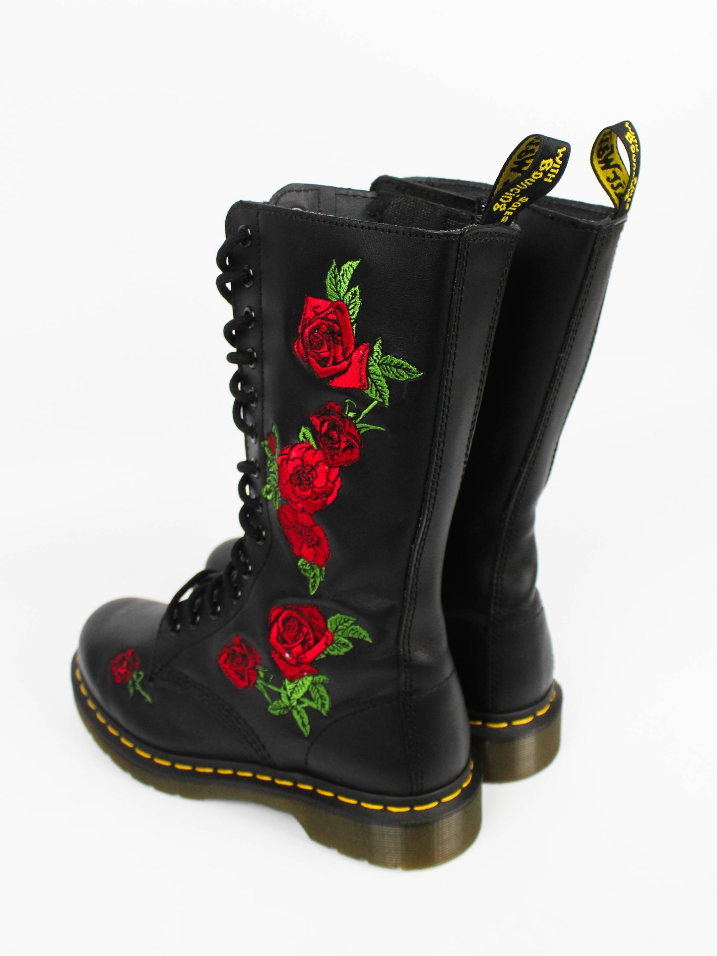 Dr. Martens 1914 Vonda Black Floral Leather Boots