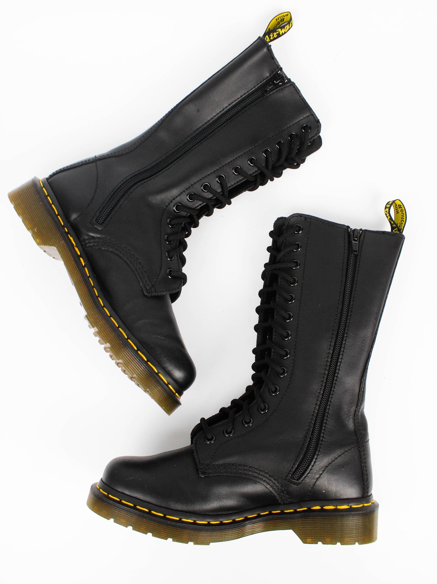 Dr. Martens 1914 Vonda Black Floral Leather Boots