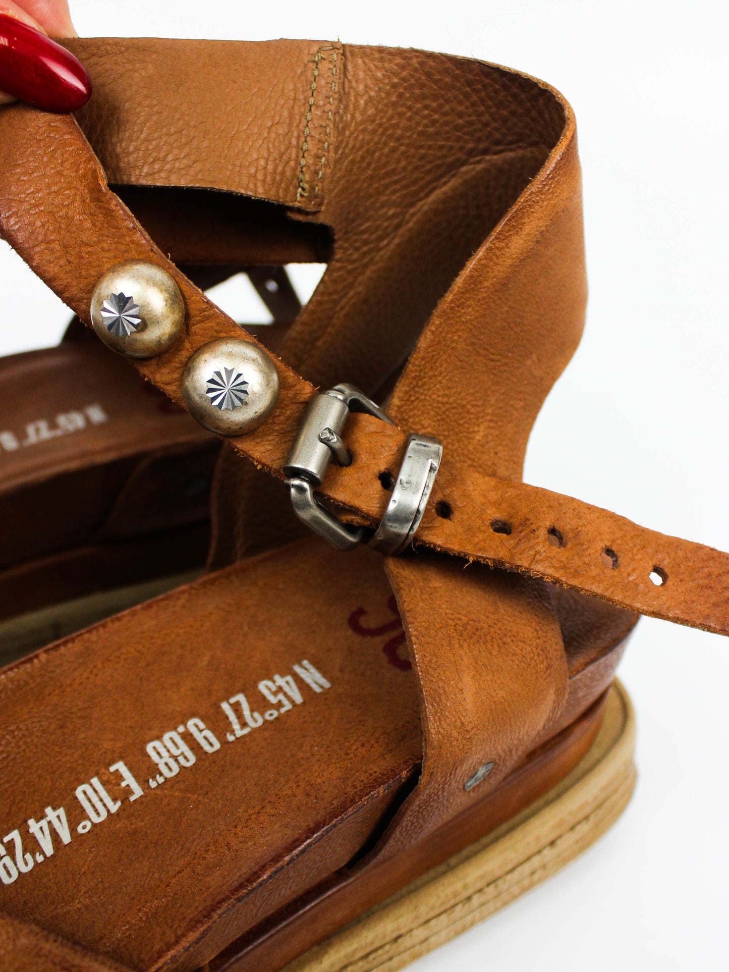 A.S.98 Brown Leather Bow Sandals