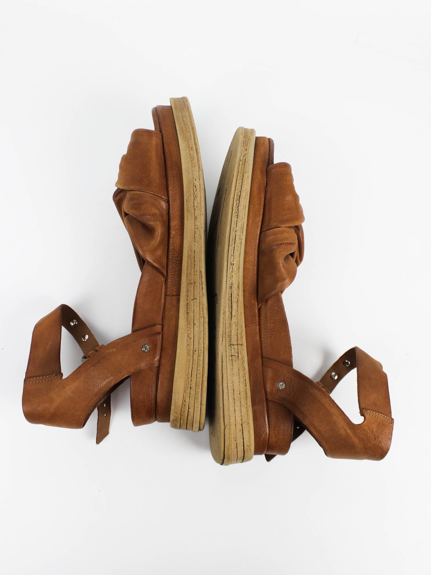 A.S.98 Brown Leather Bow Sandals