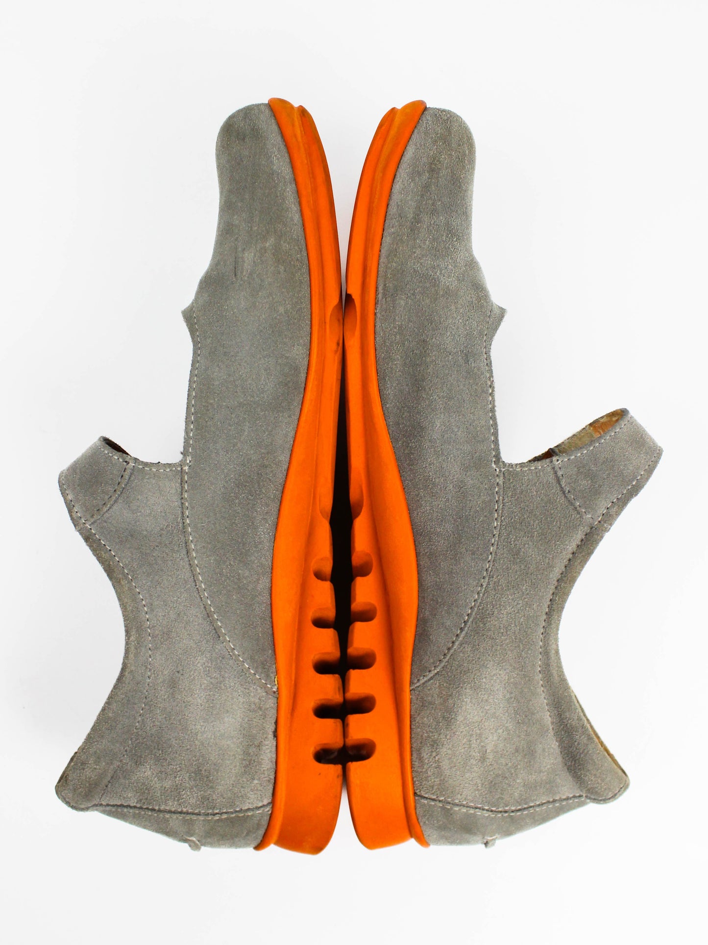 Think! Stone Grey Suede Mary Jane Flats
