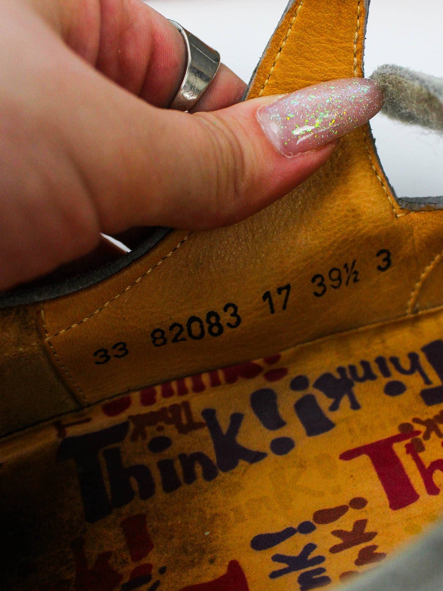 Think! Stone Grey Suede Mary Jane Flats