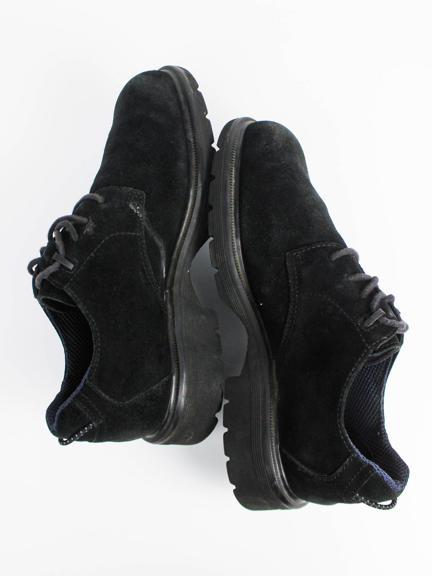 Dr. Martens Black Suede Derby Shoes Made in England