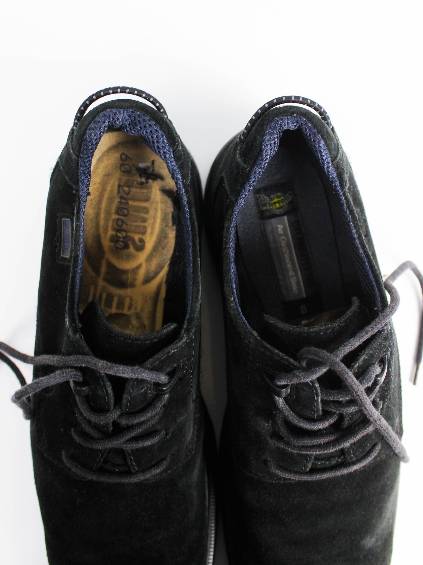 Dr. Martens Black Suede Derby Shoes Made in England