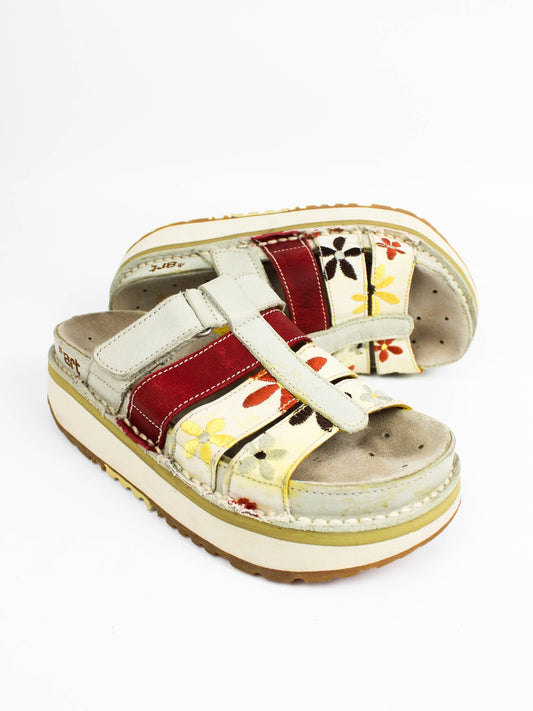 The Art Company Floral Platform Sandals