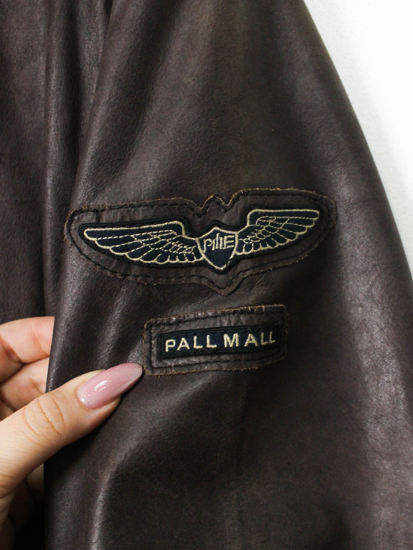 Коричнева шкіряна куртка Pall Mall