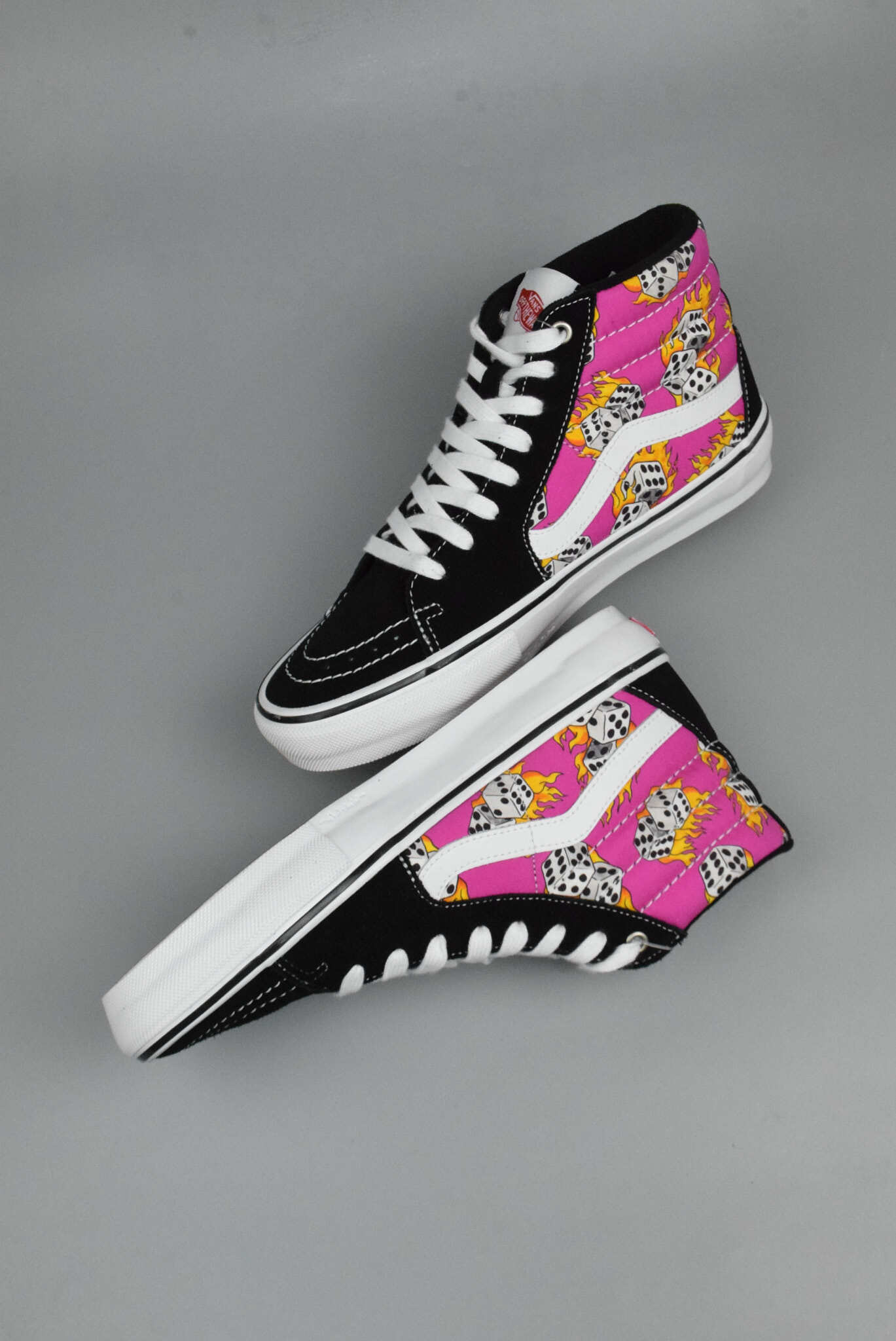 Vans Sk8-Hi Fuchsia Fedora Dice Flame