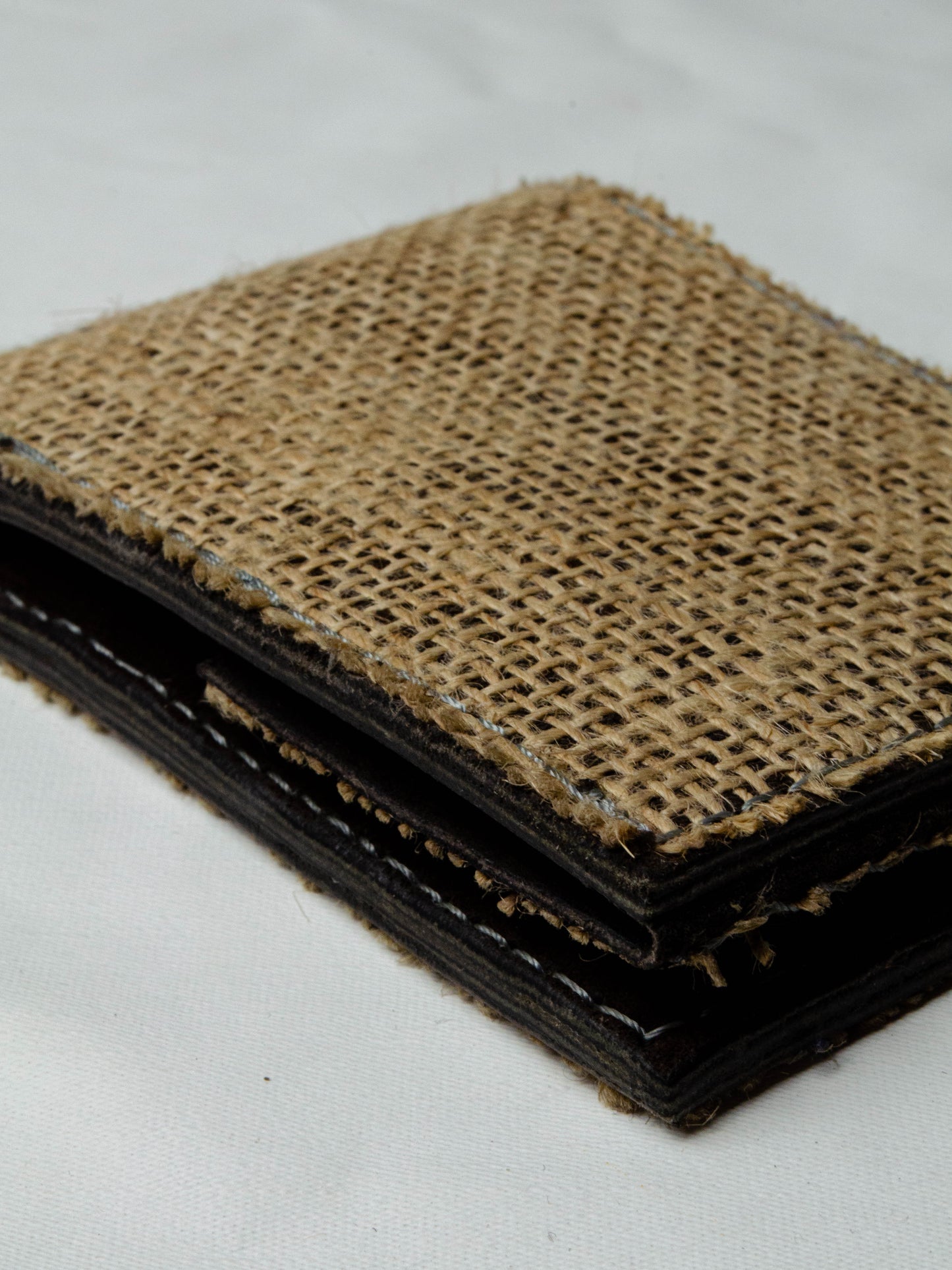 Hemp suede bifold wallet