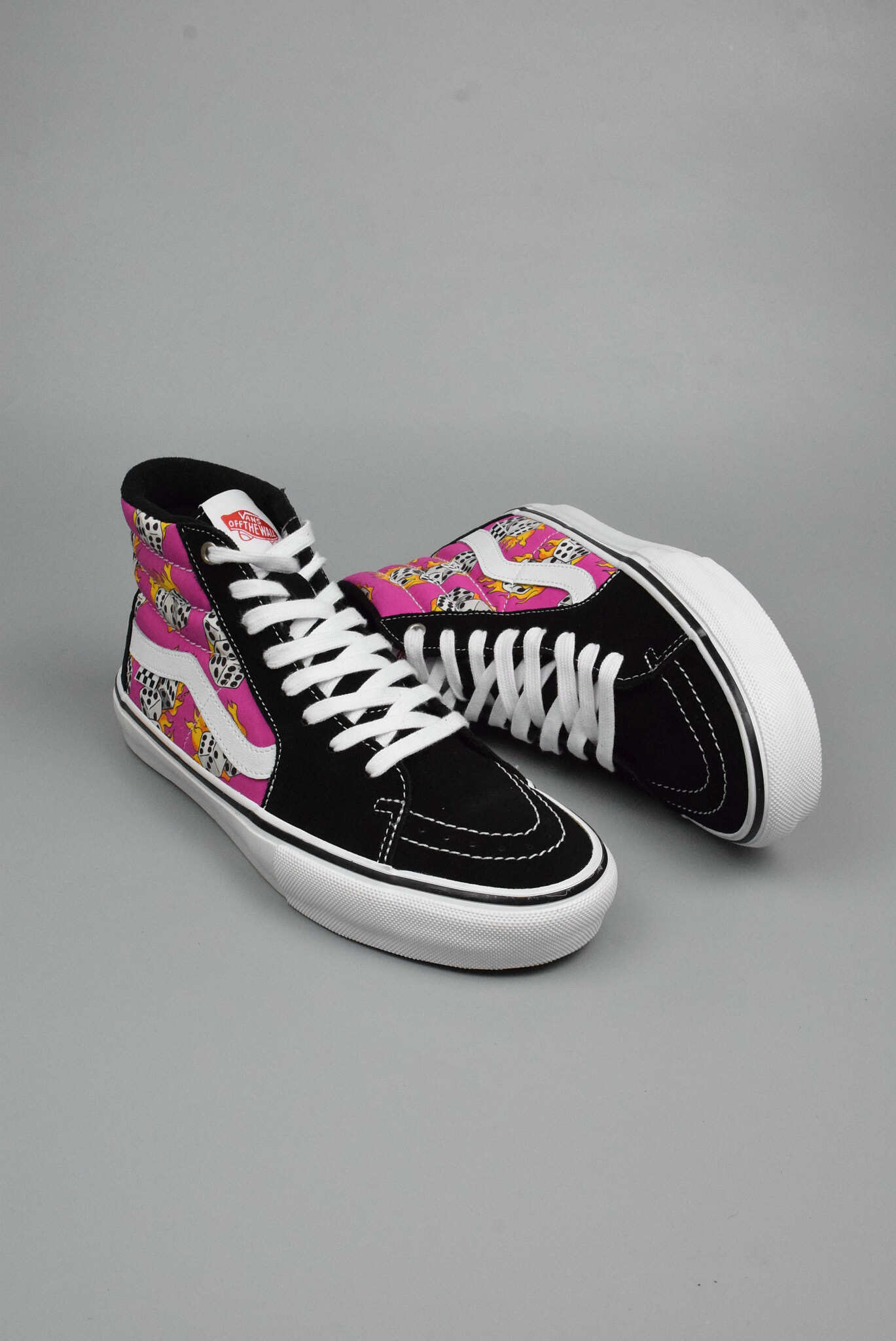 Vans Sk8-Hi Fuchsia Fedora Dice Flame