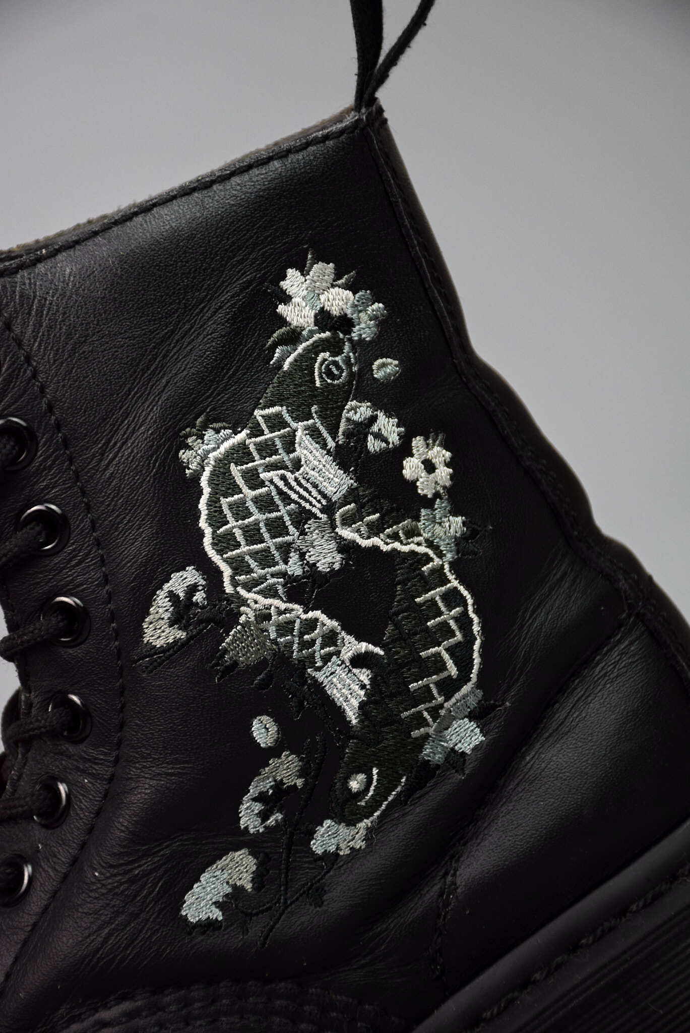 Dr. Martens 1460 Monochrome Amylee Embroidered Koi Fish