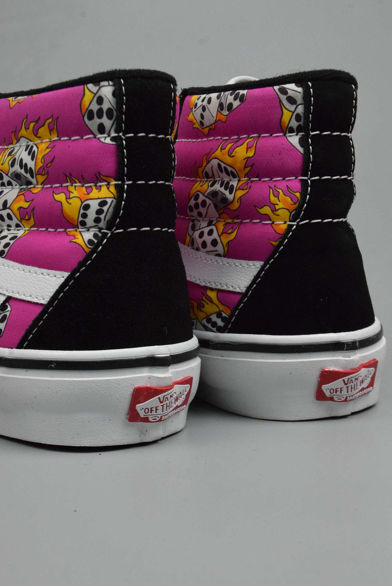 Vans Sk8-Hi Fuchsia Fedora Dice Flame