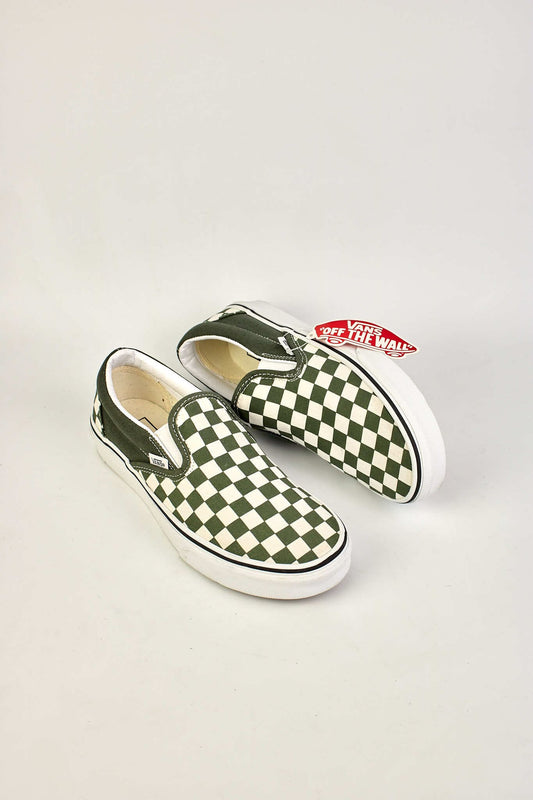 Vans Slip-on Checkerboard Green