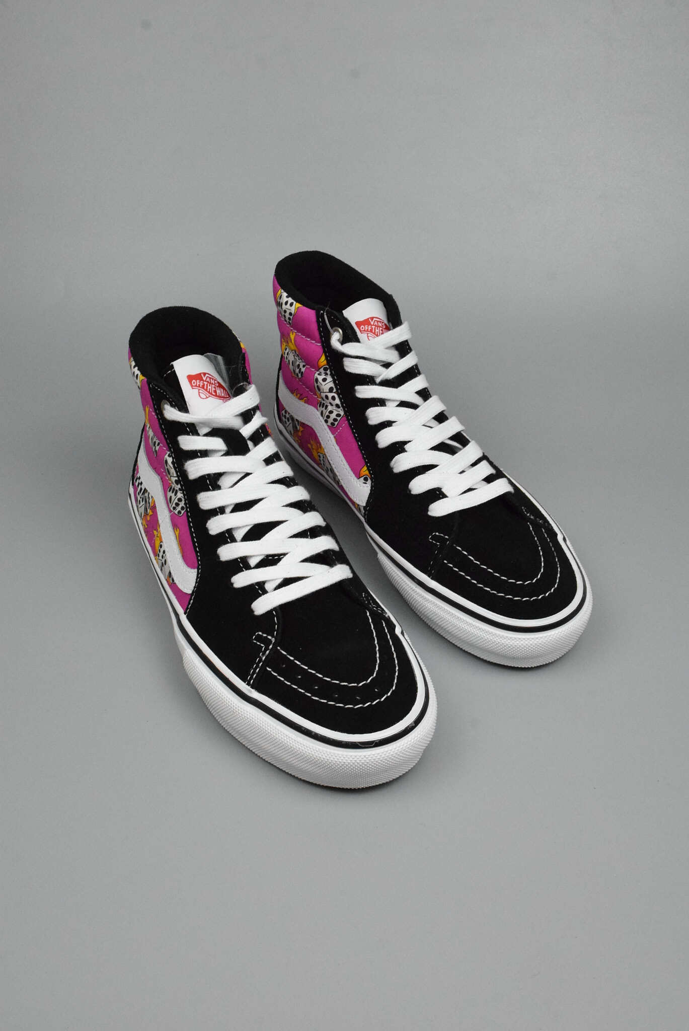 Vans Sk8-Hi Fuchsia Fedora Dice Flame