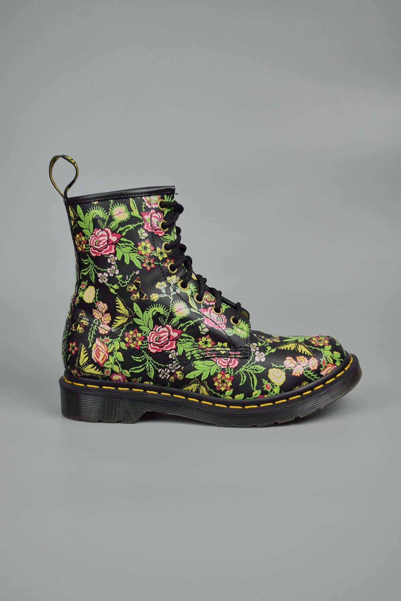 Dr. Martens 1460 Black Smooth Floral