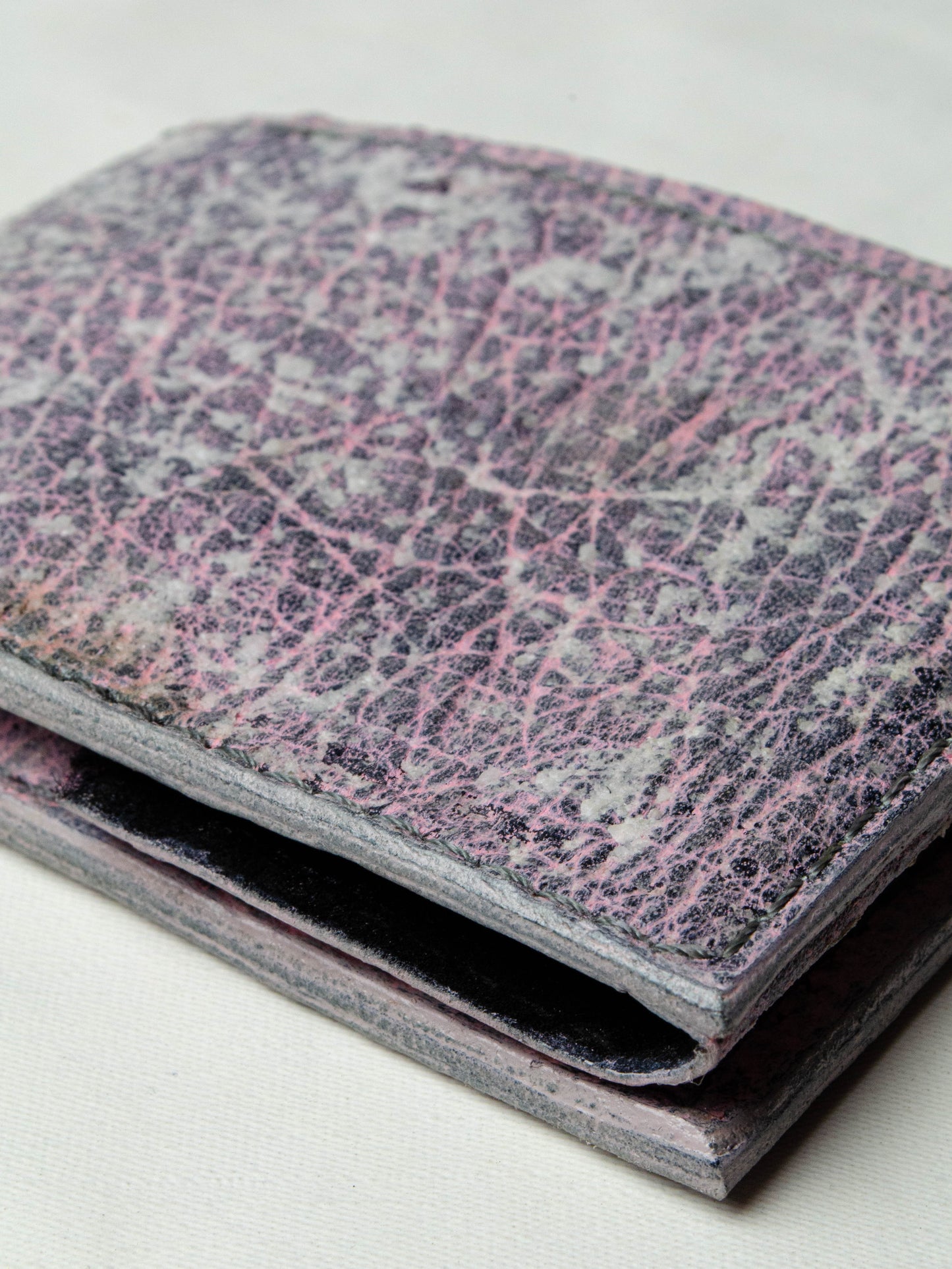 Pink/white marble bifold wallet